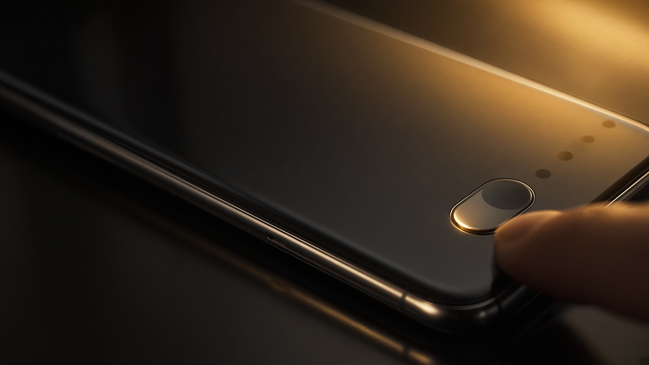 Android security setting being switched on a dark phone